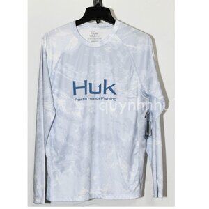 Brand new HUK Performance Mossy Oak Men Long Sleeves Camo Sun Protecti…